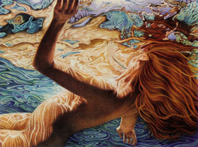 Patterson painting with colored pencil