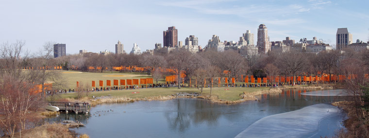 The Gates in Central Park - iced pond