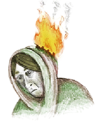 peasant on fire