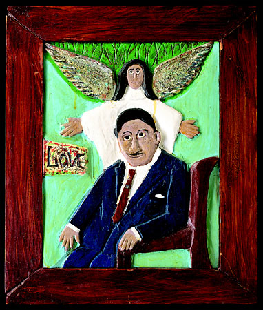 Martin Luther King (Love), Elijah Pierce, 1969