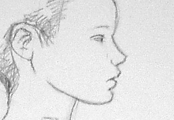closeup - face in profile
